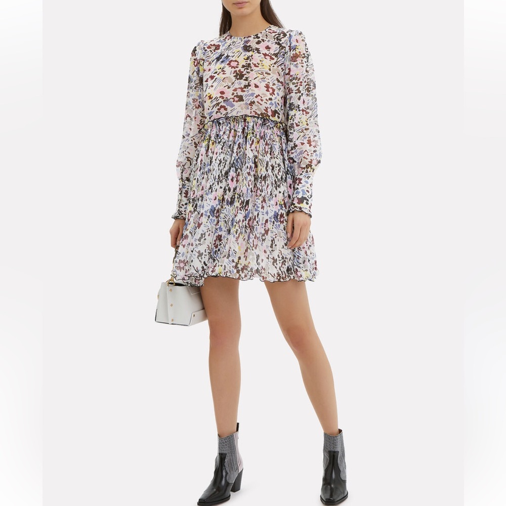 Ganni Georgette Babydoll Dress